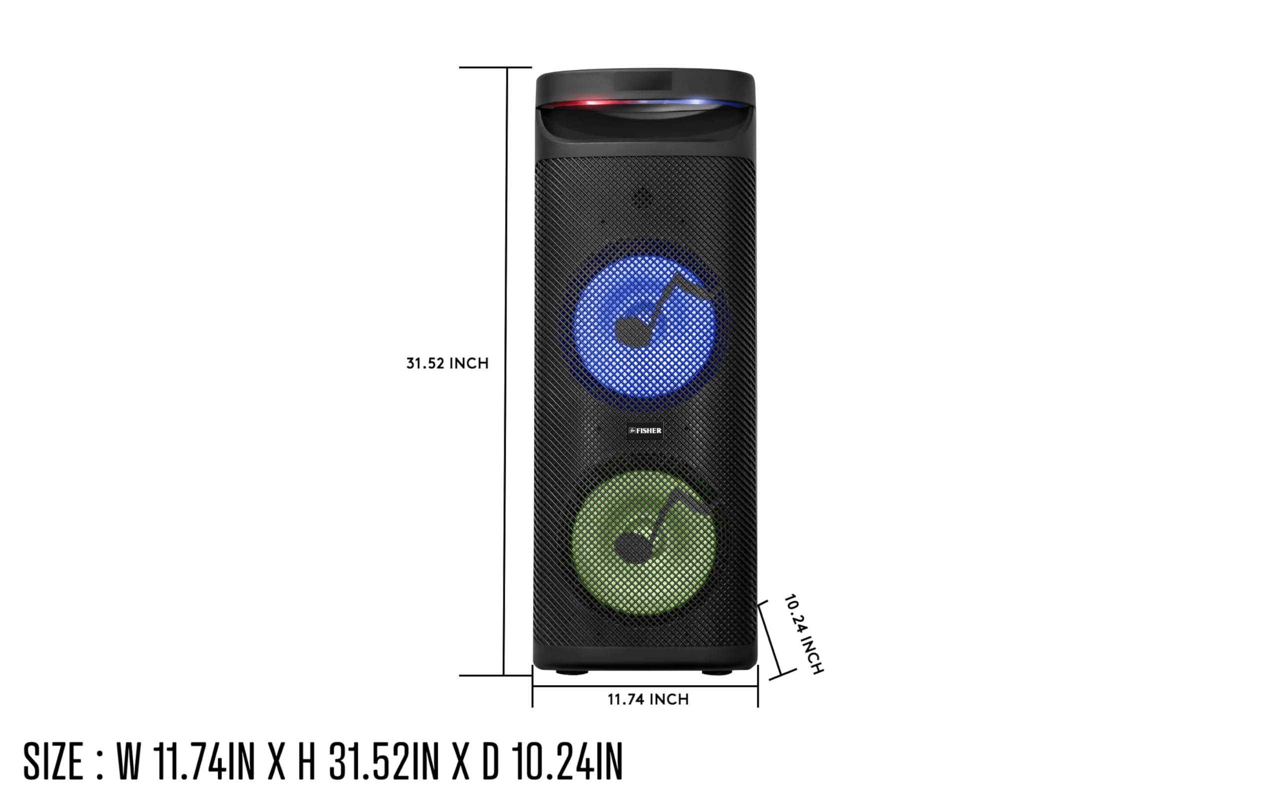 FISHERスピーカー Amazon.com: Fisher Bluetooth PA Stereo Speakers System-Karaoke